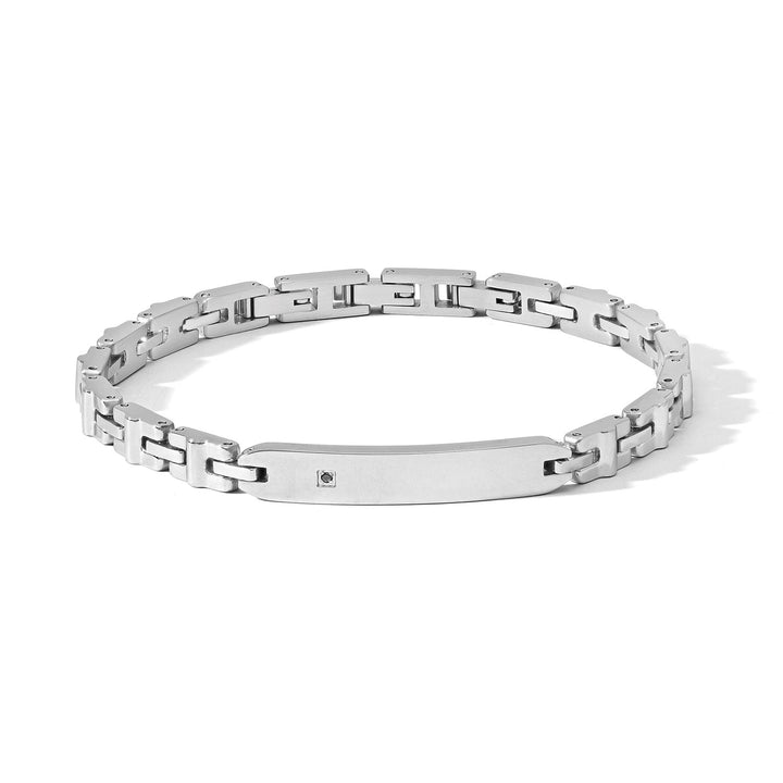 Comete-Stahlarmband mit schwarzem Zirkon UBR1204