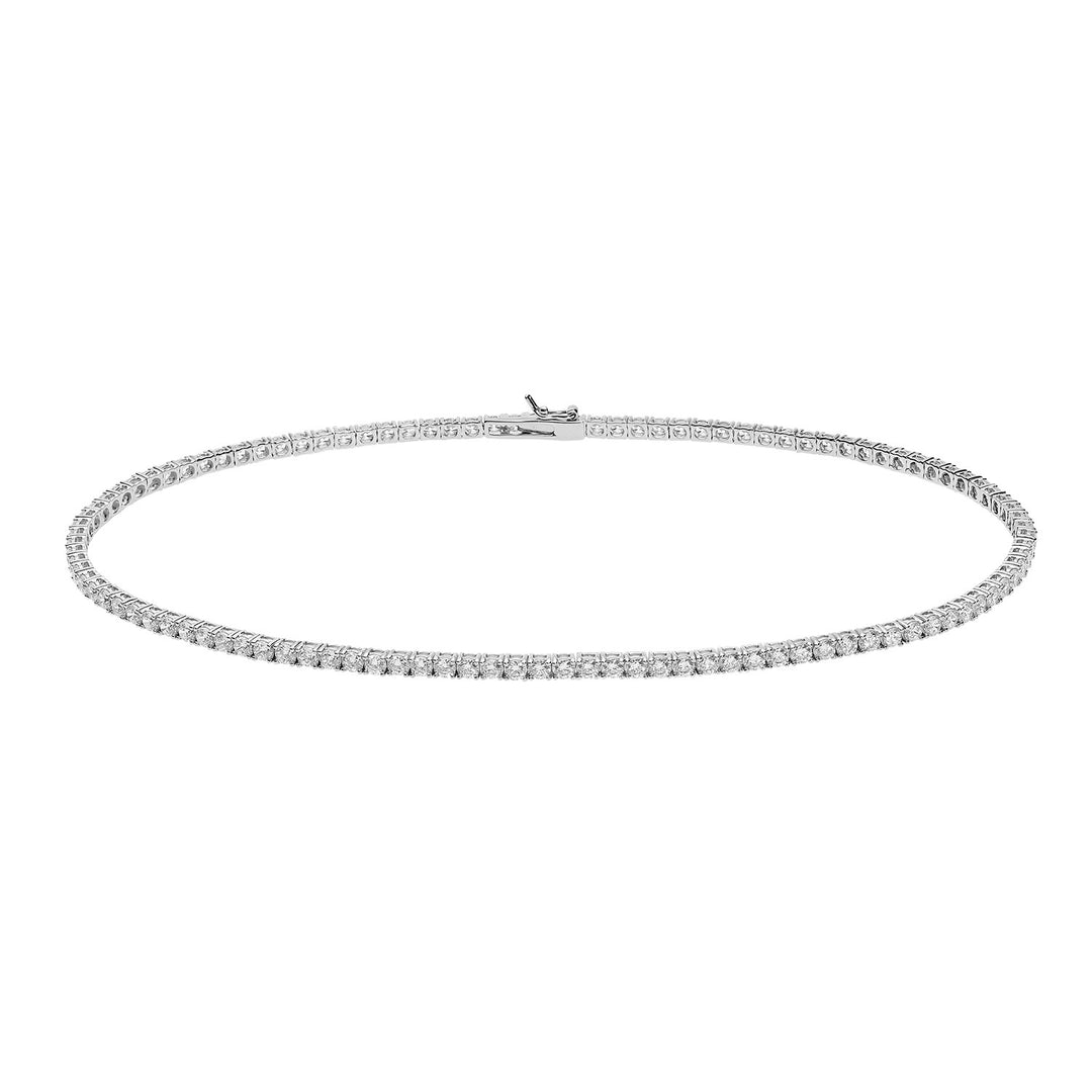 Comete Tennisketting in zilver en witte zirkonen GLA247M38