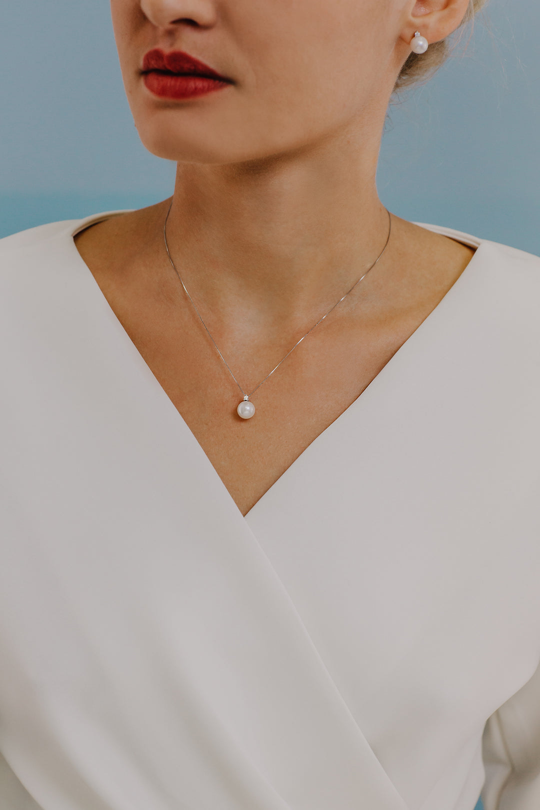 Comete Light Point parelketting in goud en diamant GLP521