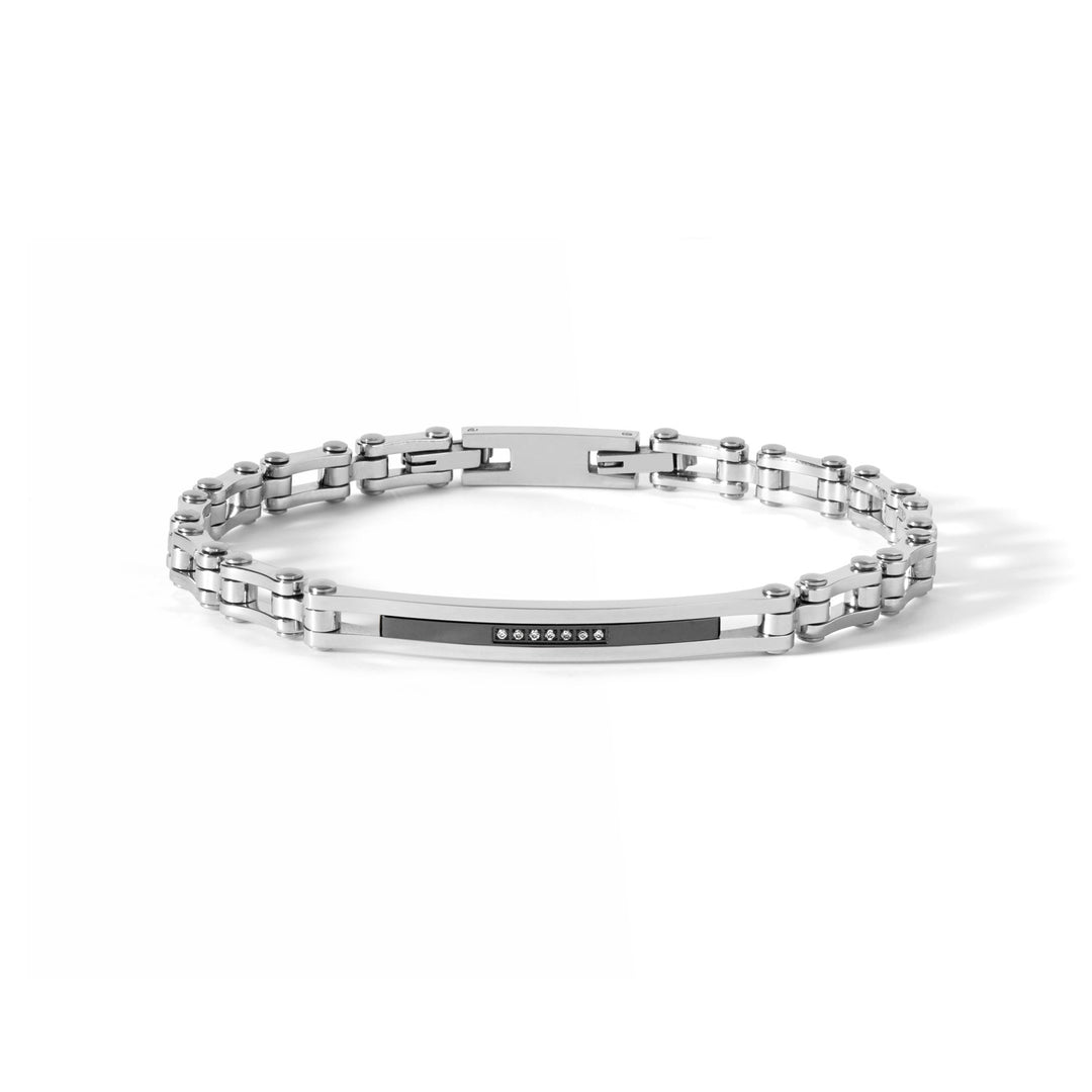 Comete-armband van zwart PVD-staal en zirkonen UBR662N