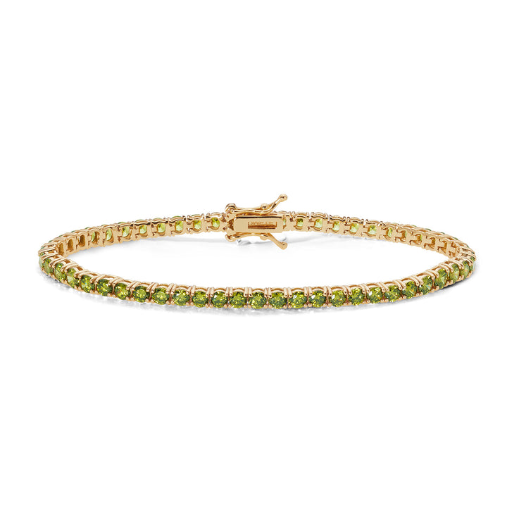 Comet Tennis in Gelbsilber und Peridot-Zirkonen BRA239M17