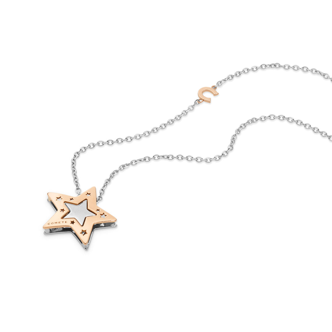 Comete ketting in wit- en roségoud met diamanten GLB1447
