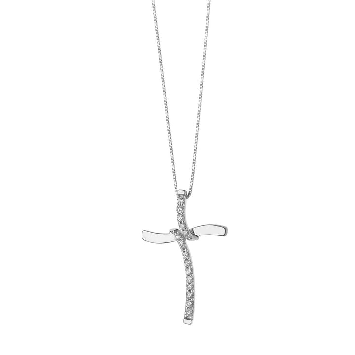 Comete gouden en diamanten kruisketting GLB1331
