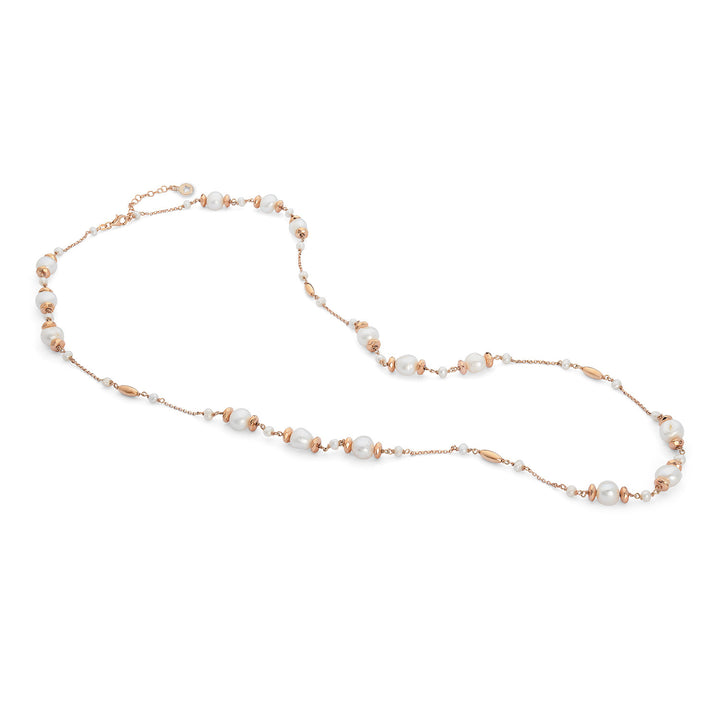 Comete-Halskette 925‰ Silber mit Acquadolce-Perlen, Rosé-Hämatit GLA285