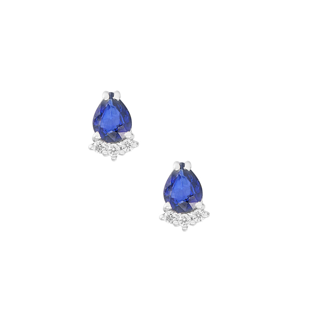 Comete-oorbellen in 750‰ goud, diamanten en saffieren vallen ORB1149