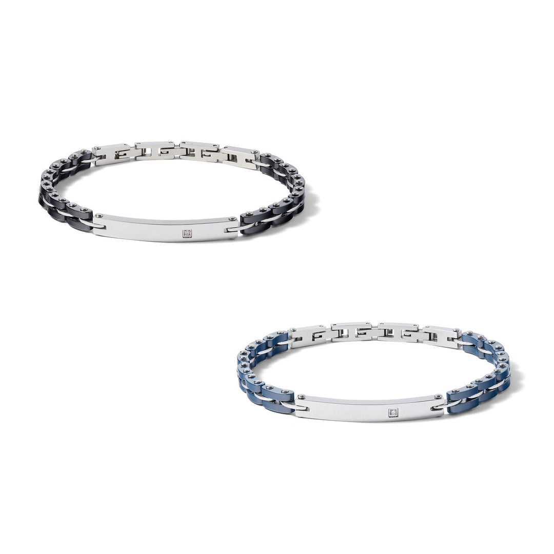 Comete bandenarmbanden van staal en keramiek UBR10701071