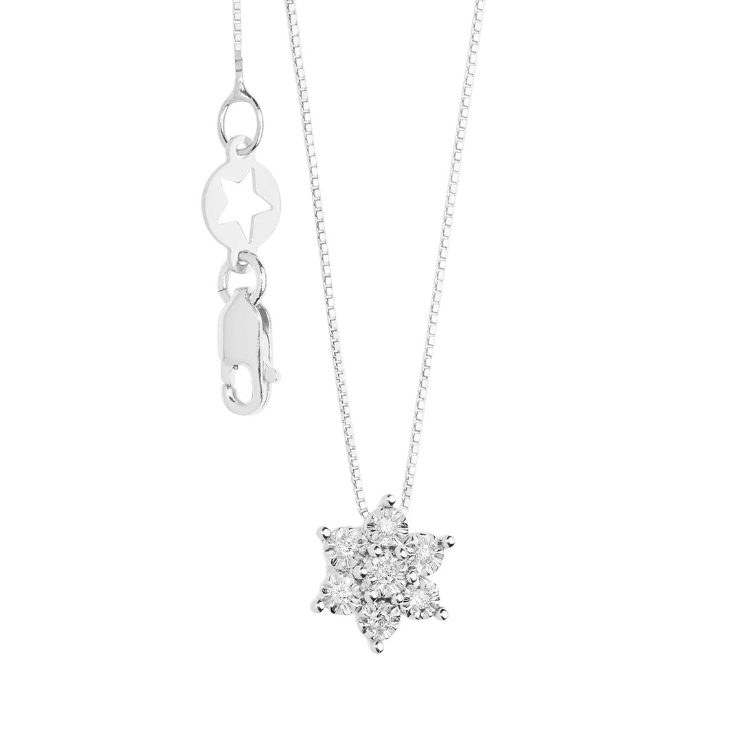 Comete Halsketting in witgoud met diamanten Moments GLB1629