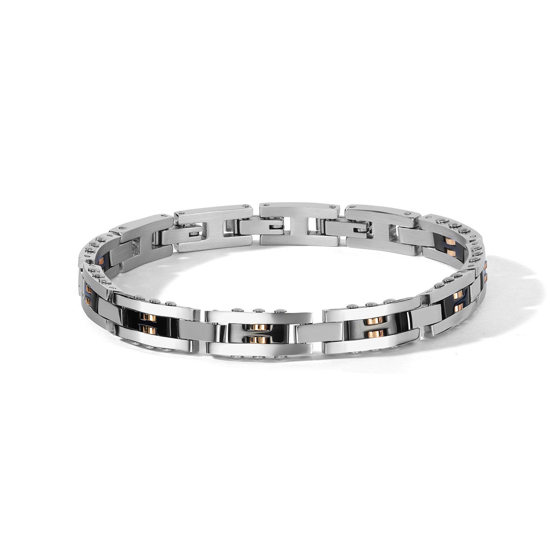 Bracelet Comete en acier, PVD rose et noir UBR1314