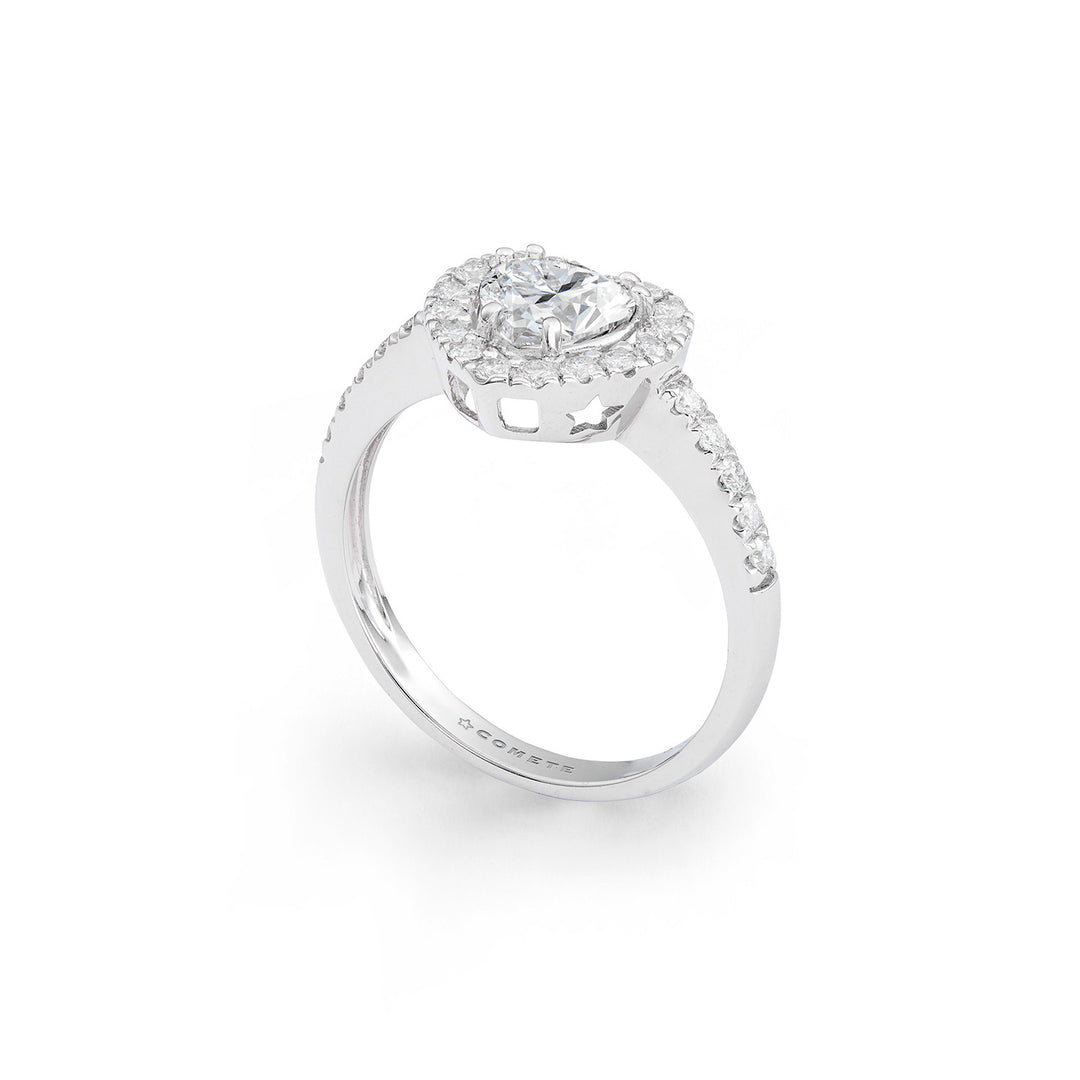 Comete-Herzring aus 750‰ Gold mit Diamanten ANB2763