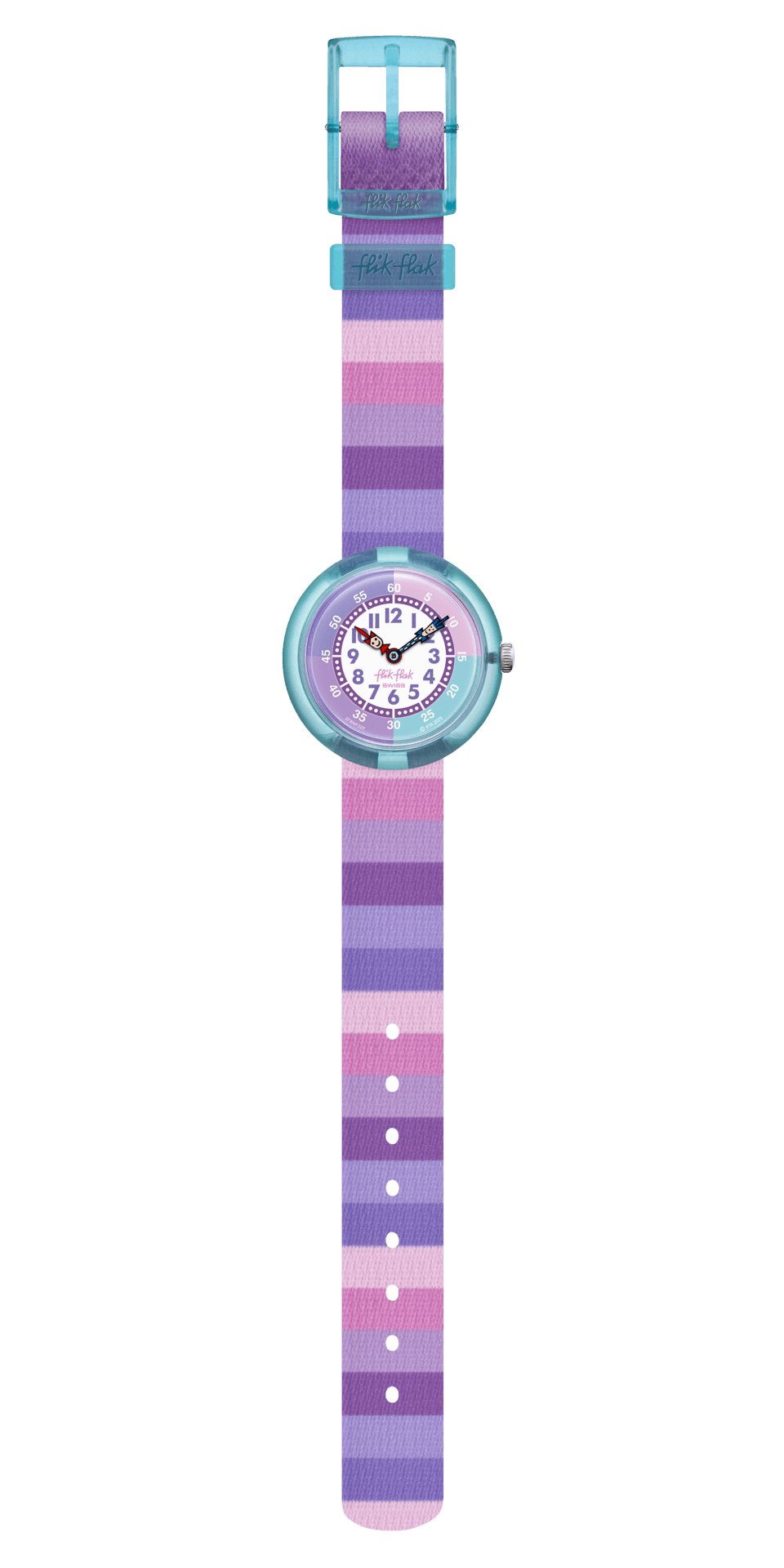 Flik Flak orologio STRIPY PURPLE Organized Chaos 32mm FBNP225 - Capodagli 1937