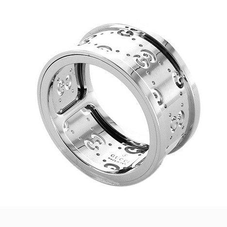 Gucci Icon Twirl GG ring 18kt white gold size 13 201985 J8500 9000