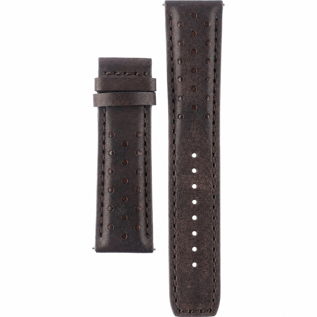 Bracelet Tissot PRS 516 cuir marron 22mm boucle 20mm T610046349