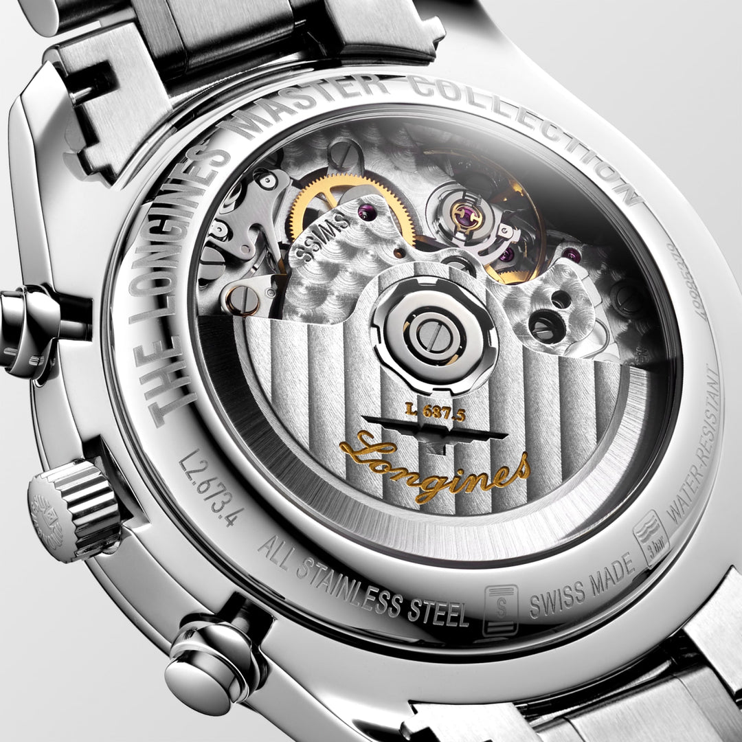 LONGINES – DE LONGINES MASTER COLLECTIE CHRONO MOONPHASE – L2.673.4.61.6
