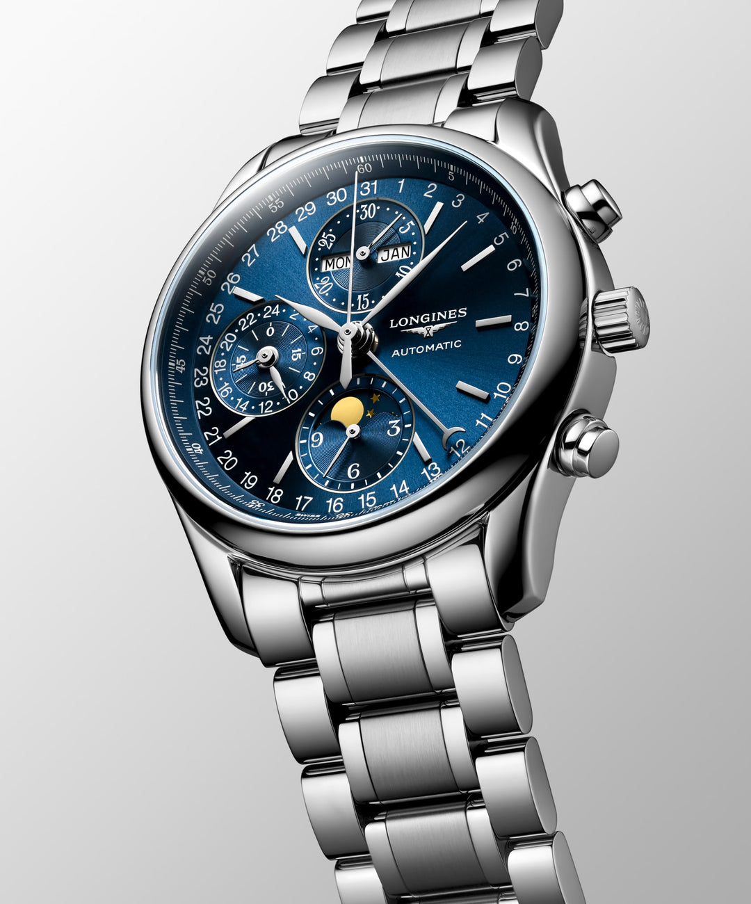 LONGINES – DE LONGINES MASTER COLLECTIE CHRONO MOONPHASE – L2.673.4.92.6