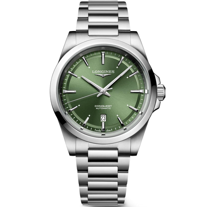 Longines orologio Conquest 2023 41mm verde acciaio automatico L3.830.4.02.6 - Capodagli 1937