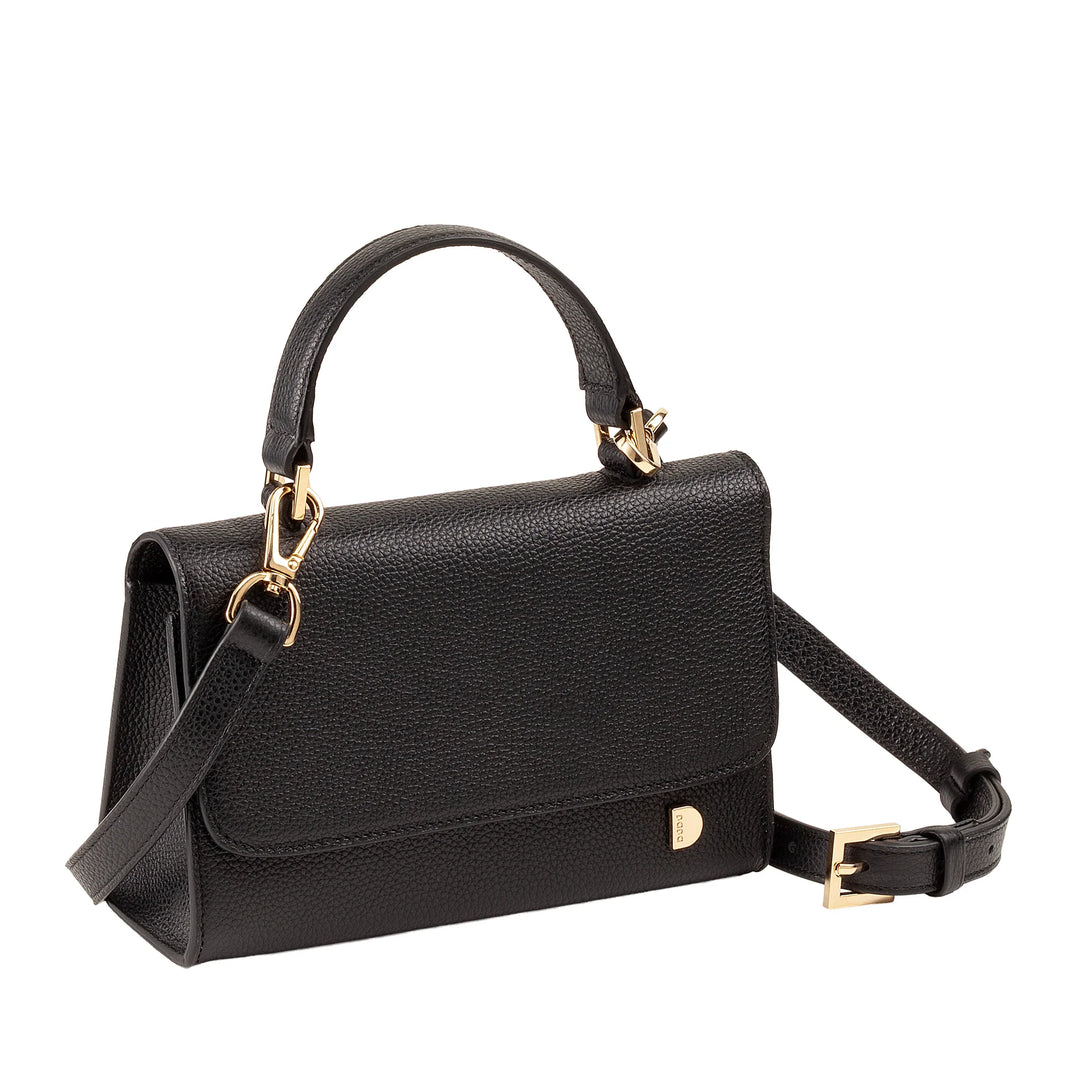 DUDU Petit Sac Femme en Cuir Véritable Fabriqué en Italie, Sac à Main et Sac Bandoulière, Cuir Pleine Fleur ou Daim - Mini Sac avec Bandoulière Ajustable et Amovible, Rabat avec Fermeture Magnétique