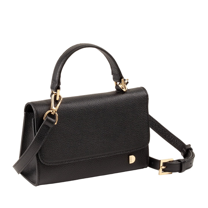 DUDU Petit Sac Femme en Cuir Véritable Fabriqué en Italie, Sac à Main et Sac Bandoulière, Cuir Pleine Fleur ou Daim - Mini Sac avec Bandoulière Ajustable et Amovible, Rabat avec Fermeture Magnétique
