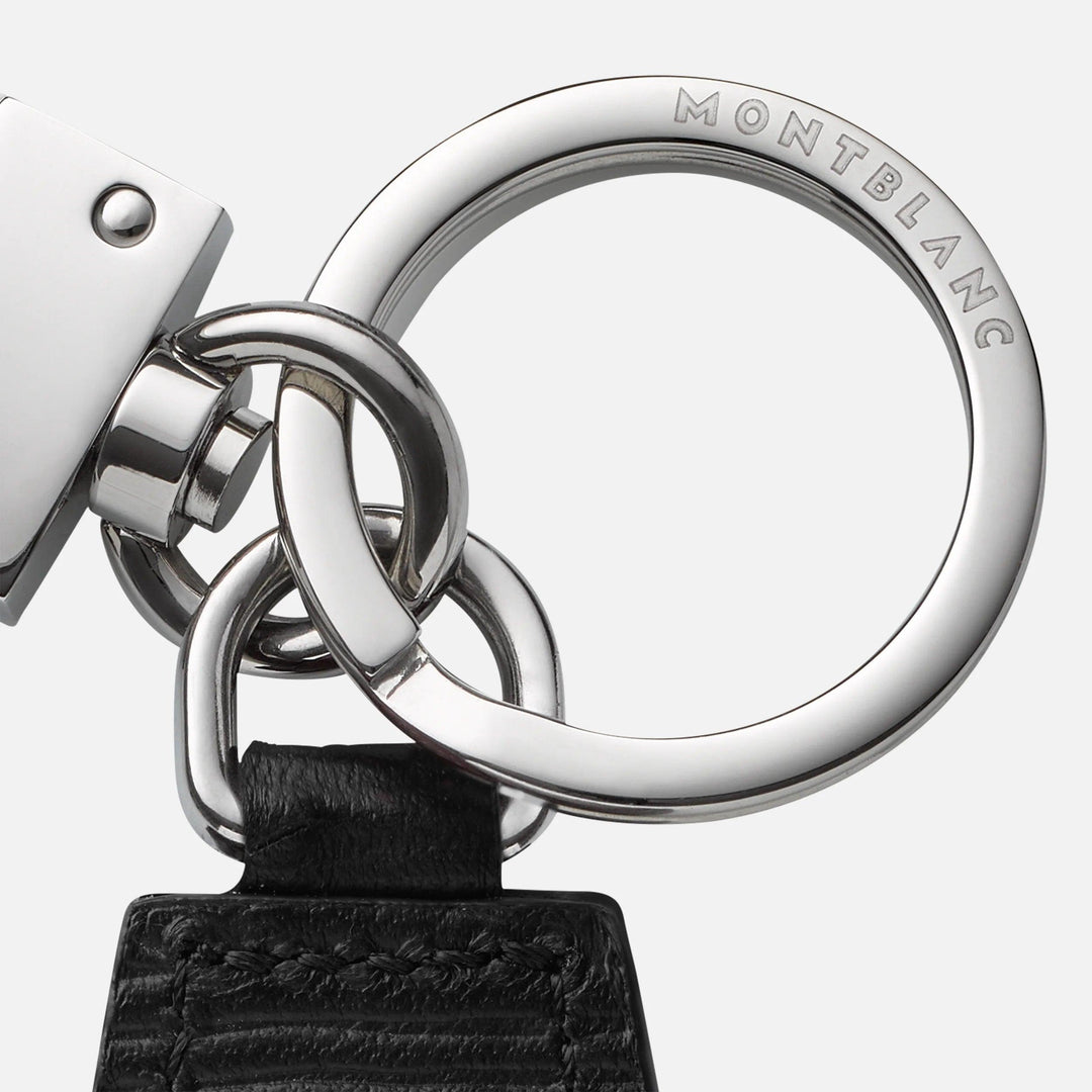 Montblanc ruitvormige sleutelhanger Meisterstück 4810 zwart 130932 - Capodagli 1937