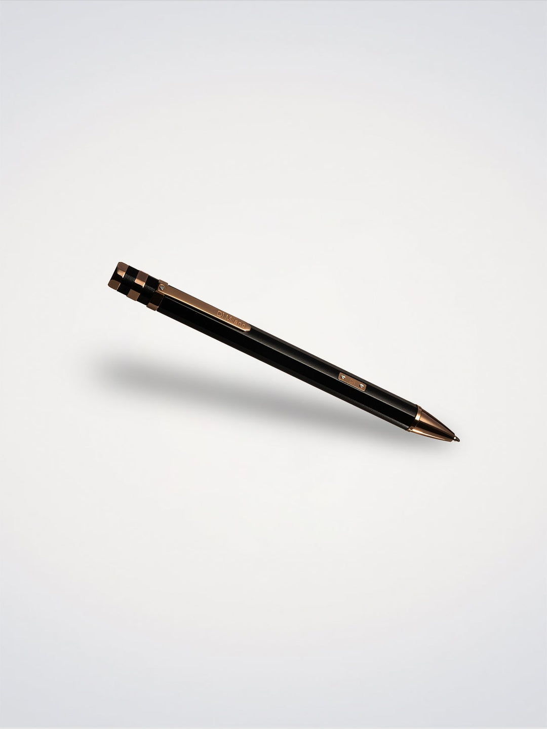 D1 Milano Black and Rose Gold Ballpoint Pen D1-PNSTU008