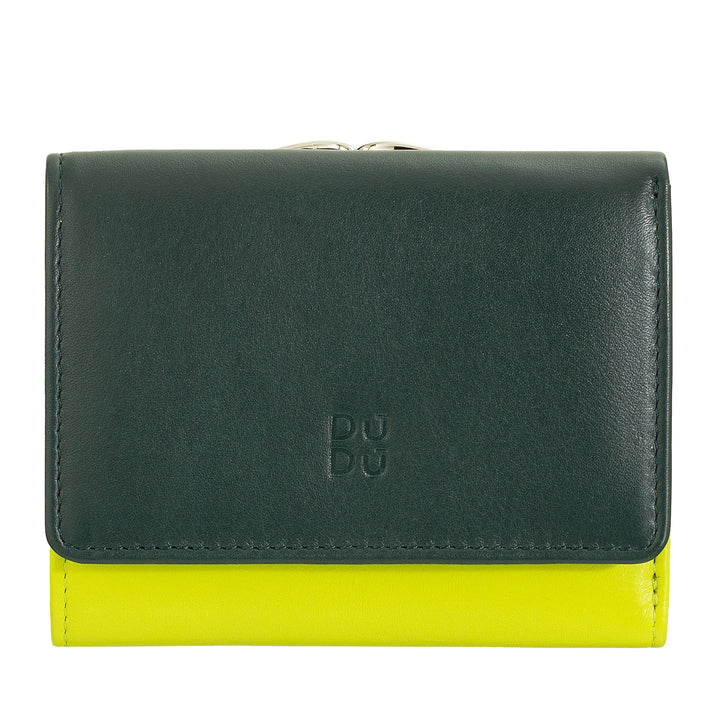 DUDU Petit Portefeuille Femme en Cuir RFID avec Porte-Monnaie Compact Click Clac et 6 Porte-Cartes