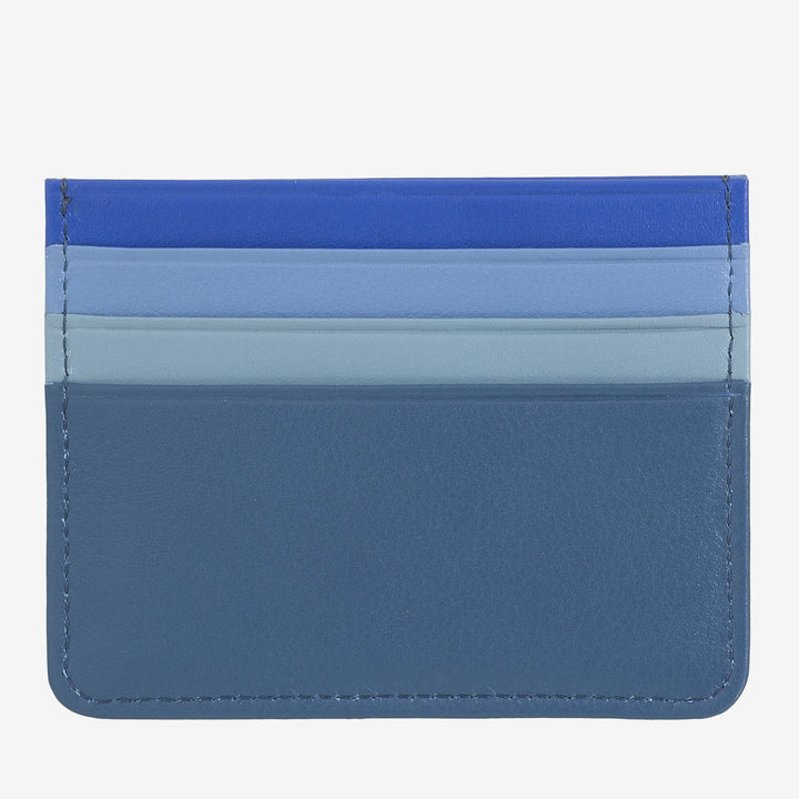 Colorful Nappa leather credit card holder with 6 pockets DUDU