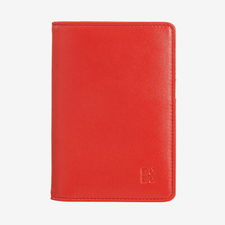 DUDU Veelkleurige RFID lederen paspoort- en creditcardhouder