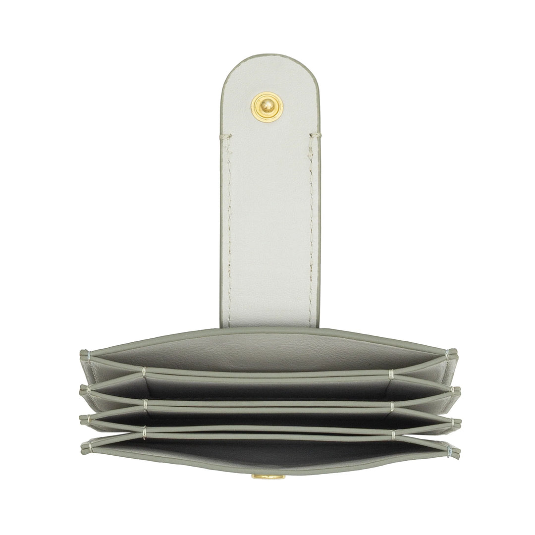 DUDU Porte-Cartes Femme en Cuir Accordéon - Porte-Cartes de Crédit Compact, Multi-Cartes et Fermeture à Boutons - Porte-Cartes élégant pour Sac