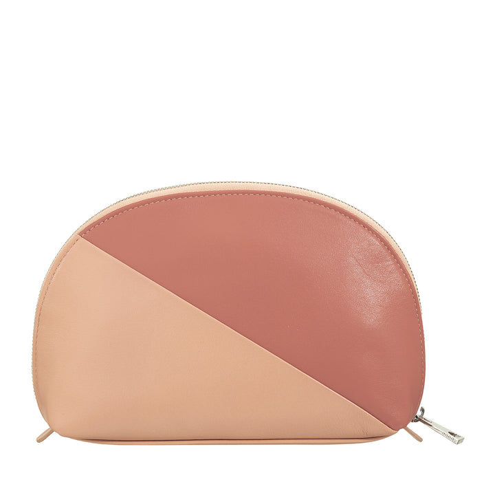 DUDU Make-up-Halter-Clutch aus Leder-Reisetasche mit mehrfarbigem Reißverschluss
