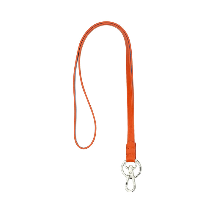 DUDU Lanyard Neck Strap avec anneau et mousqueton en métal en cuir véritable, lanière pour clés, porte-badge, voiture, porte-clés