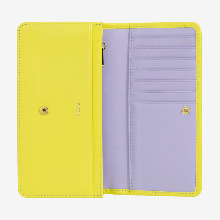 DUDU Portefeuille Tressé pour Femme en Cuir Véritable - Porte-Monnaie avec Fermeture Éclair, Porte-Cartes et Compartiments, Design Artisanal Élégant
