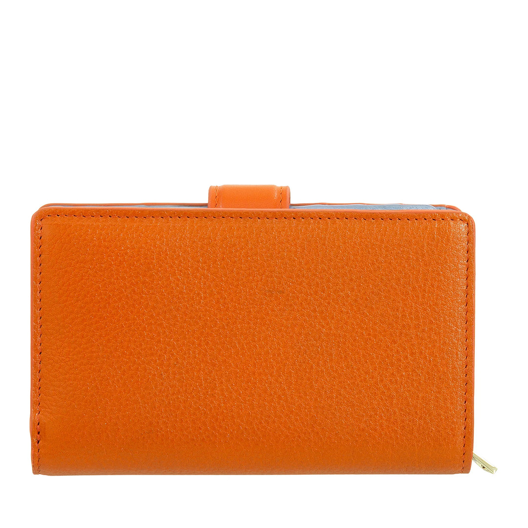DUDU Portefeuille en Cuir pour Femme avec Porte-Monnaie Zippé et Porte-Cartes - Portefeuilles pour Femmes élégants et Fonctionnels pour Cartes, Billets et pièces de Monnaie