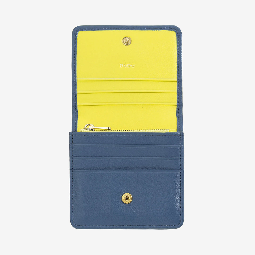 DUDU Kleine Damen-Geldbörse aus gewebtem Leder – elegant und kompakt mit Fächern für Karten, Karten, Geldscheine und Münzen – raffiniertes Design