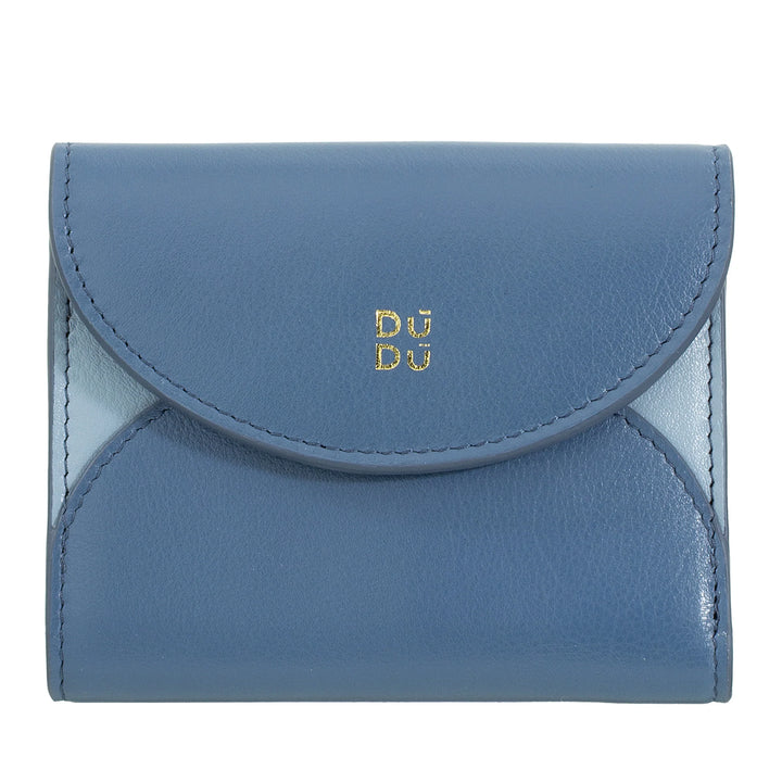DUDU Petit portefeuille compact en cuir pour femme avec porte-cartes et porte-monnaie – Portefeuilles élégants et spacieux en cuir véritable pour femme