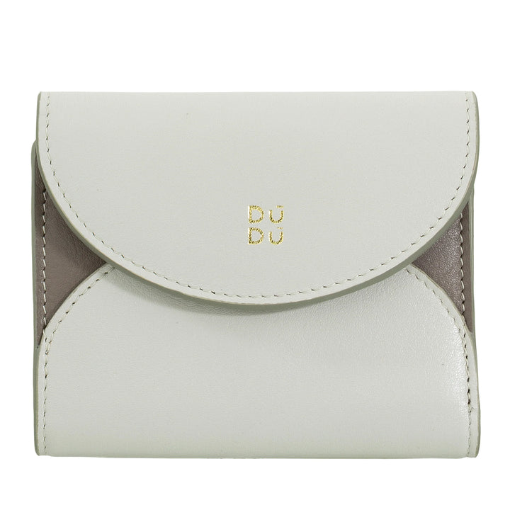 DUDU Kleine, kompakte Damen-Geldbörse aus Leder mit Kartenhalter und Münzfach – elegante und geräumige Damen-Geldbörsen aus echtem Leder