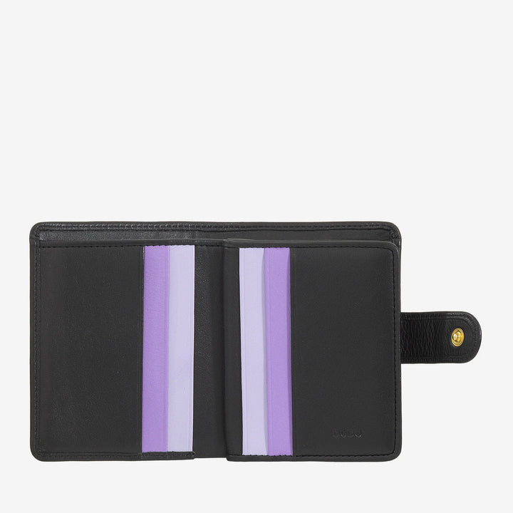 DUDU Damen-Geldbörse aus echtem Leder, kleiner RFID-Leder-Kartenhalter mit Reißverschluss, Münzgeldbörse, Banknoten, Außenverschluss