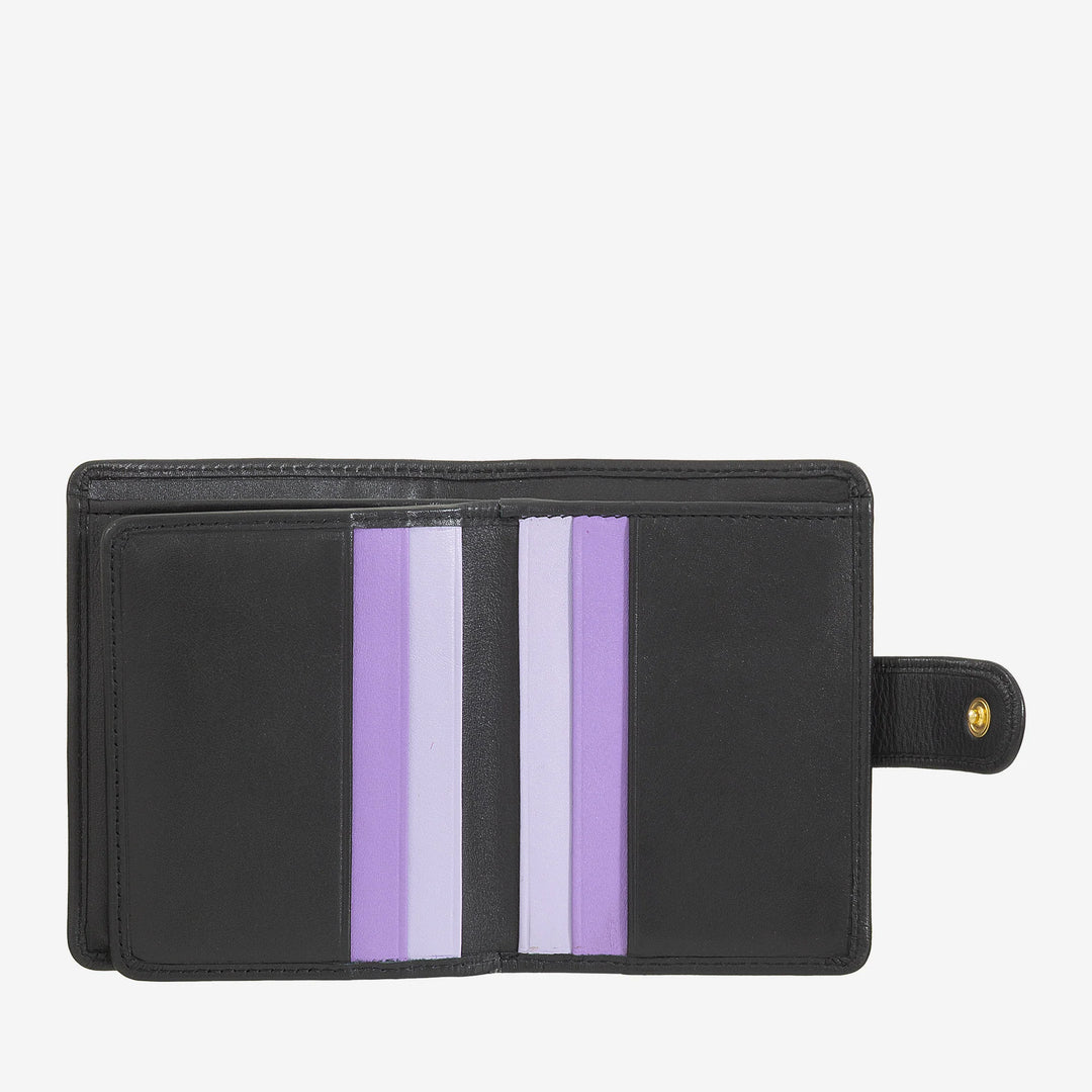 DUDU Damen-Geldbörse aus echtem Leder, kleiner RFID-Leder-Kartenhalter mit Reißverschluss, Münzgeldbörse, Banknoten, Außenverschluss