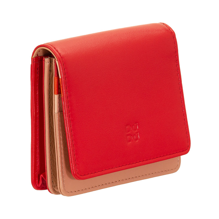 DUDU Small Ultra Compact Colorful RFID Shielded Leather Women&
