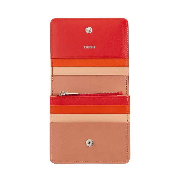 DUDU Small Ultra Compact Colorful RFID Shielded Leather Women&