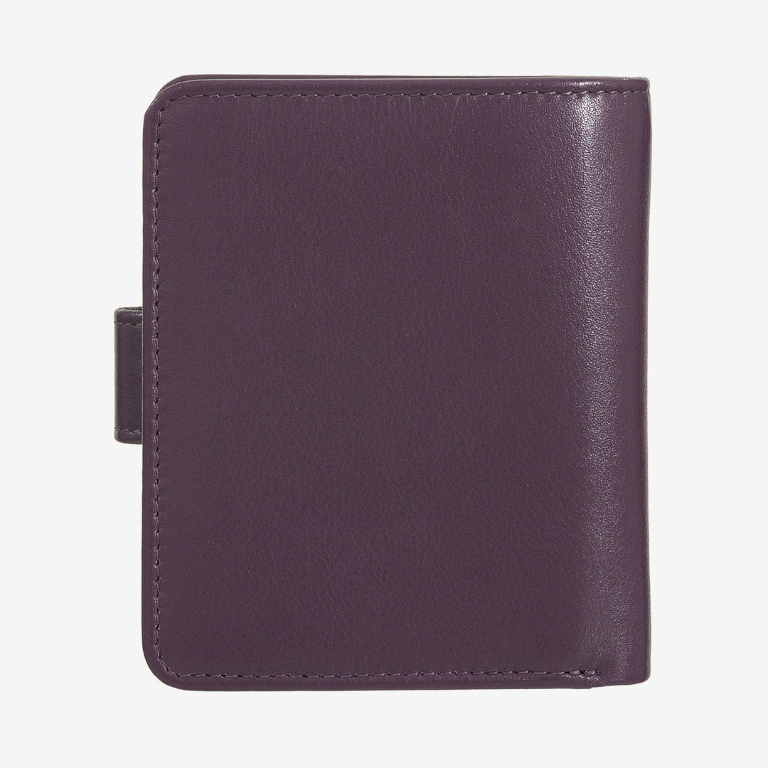DUDU Petit Portefeuille en Cuir pour Femme avec Porte-Monnaie à Fermeture éclair, Portefeuille Compact avec Fermeture à Bouton, Porte-Billets, Porte-Cartes et Protection RFID