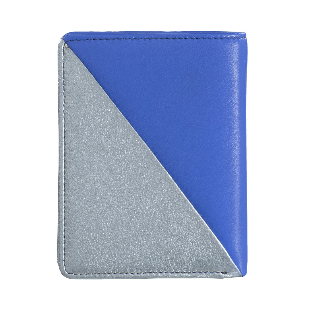 DUDU Kleine Damenbrieftasche aus farbigem Leder mit Karten- und Kartenetui mit Reißverschluss und Knopf