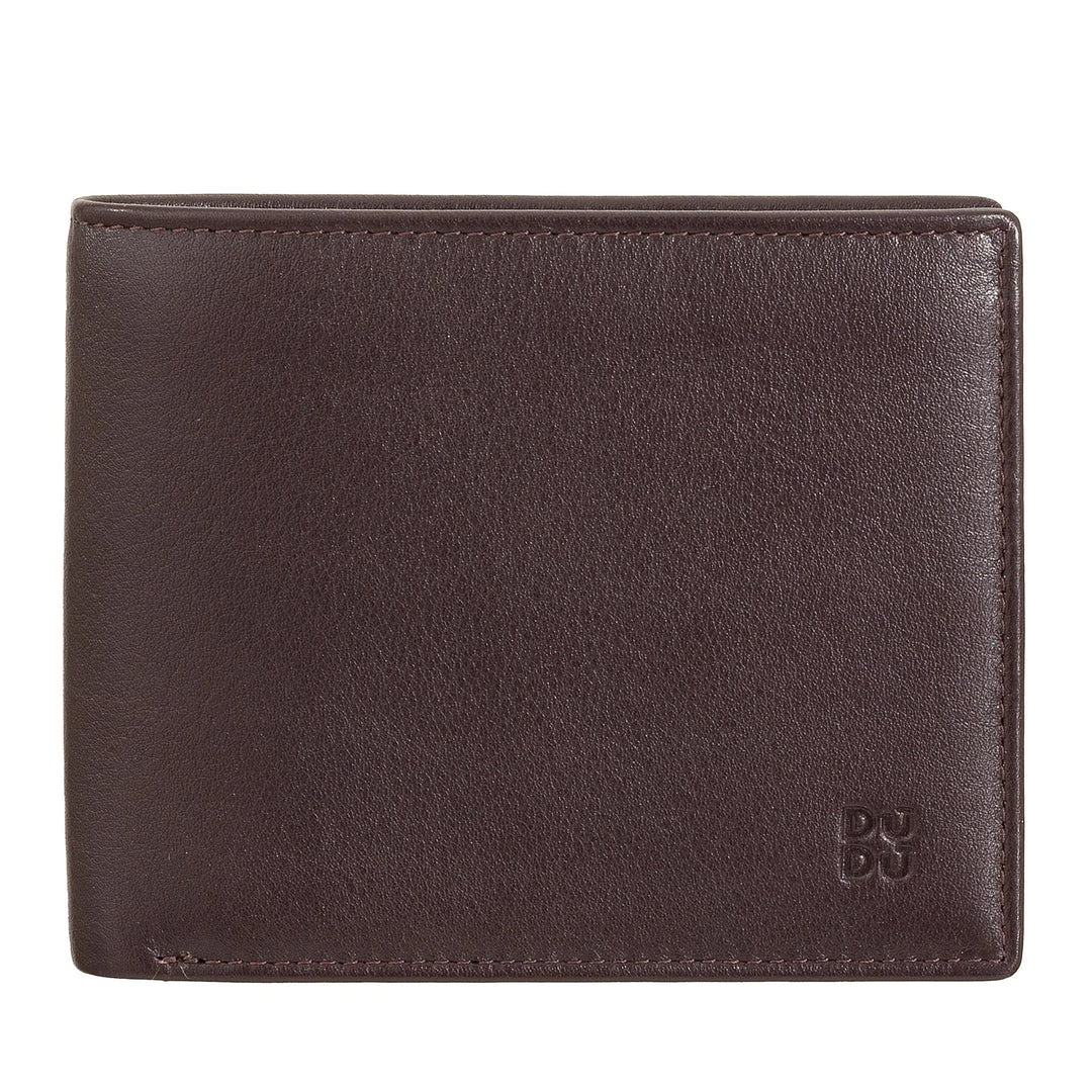 DUDU Classic RFID Herren-Geldbörse aus mehrfarbigem Leder, signiert