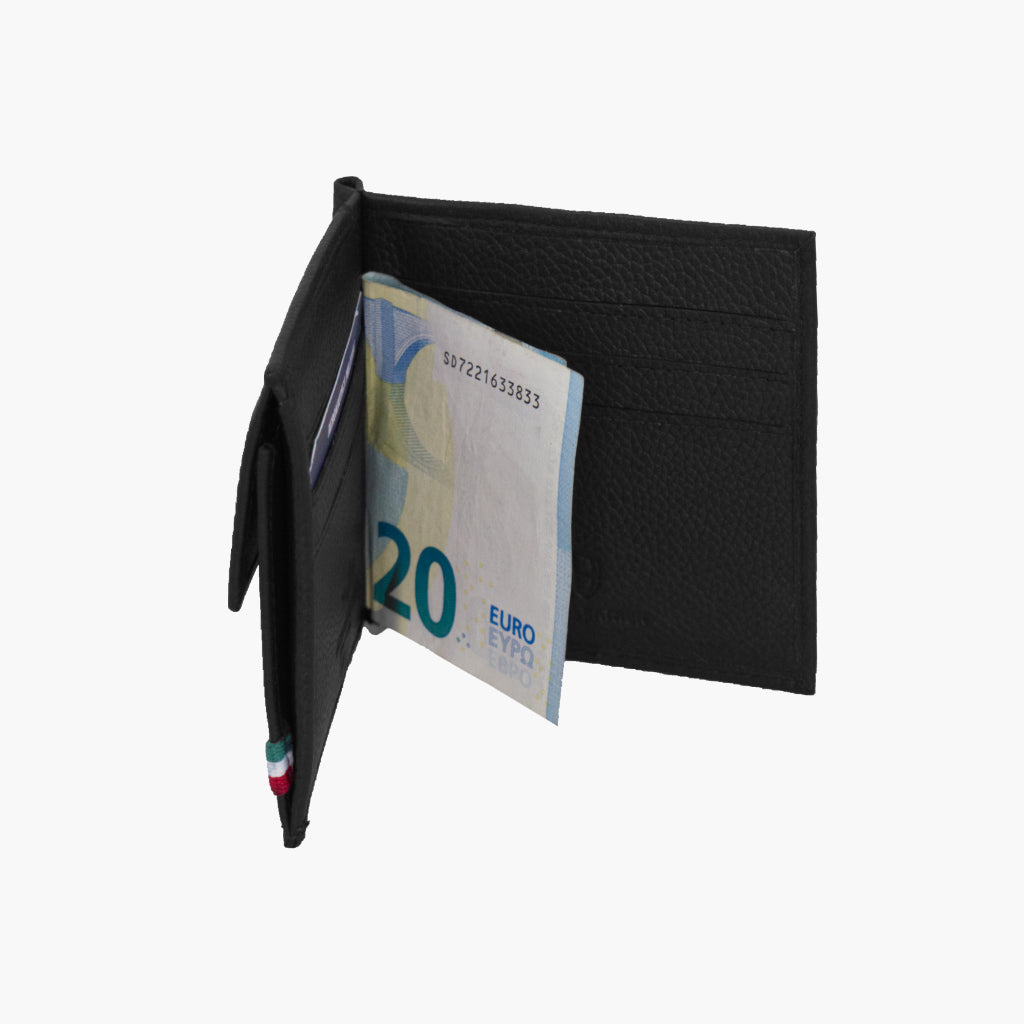Aeronautica Militare Leren portemonnee met geldclip FLAG AM110-BL