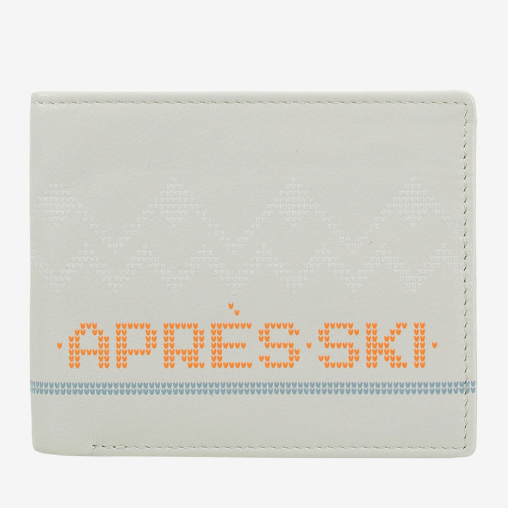 DUDU Kleine Herren-Geldbörse aus Après-Ski-Leder – Kompakte Geldbörse, Karten- und Geldscheinhalter, Winterdesign