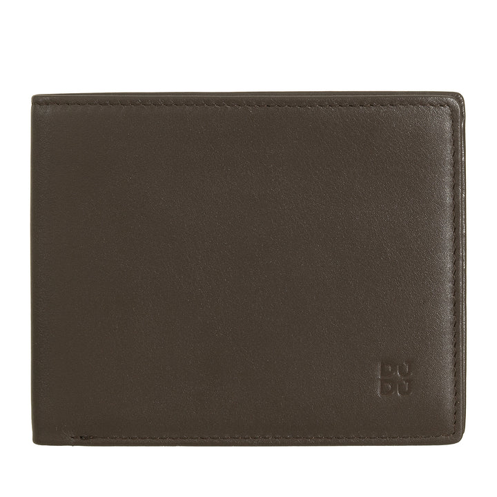 DUDU Herren-RFID-Kreditkartenetui aus echtem Leder mit 8 Banknotenkarten