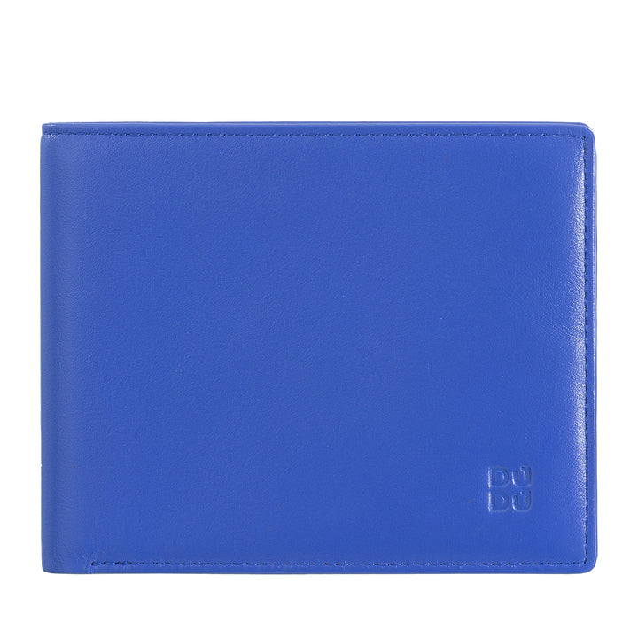 DUDU Portefeuille pour cartes de crédit RFID pour homme en cuir véritable avec 8 cartes de billets