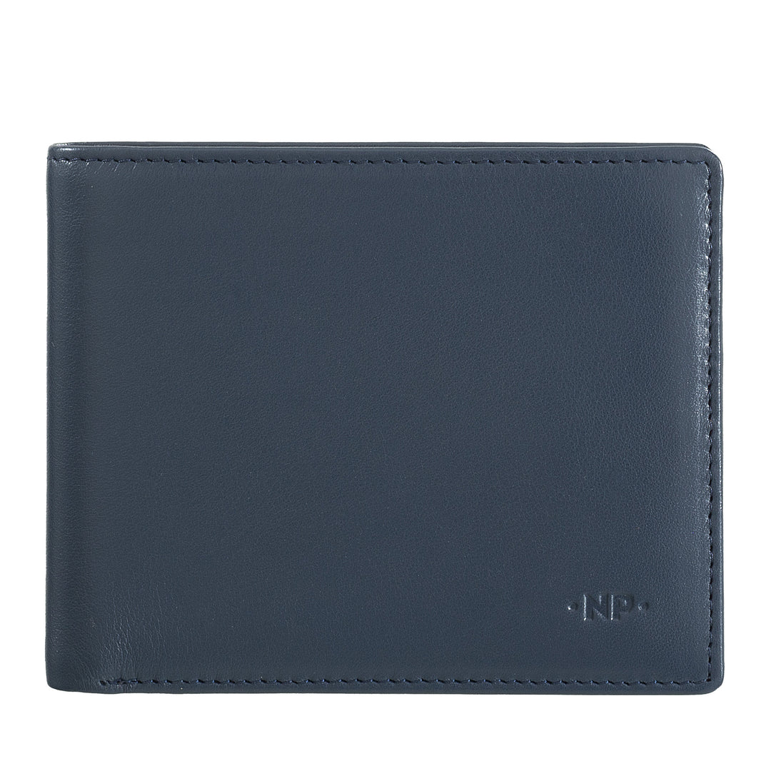 Portefeuille en cuir Nuvola Slim pour homme Nappa avec porte-monnaie et porte-cartes de crédit