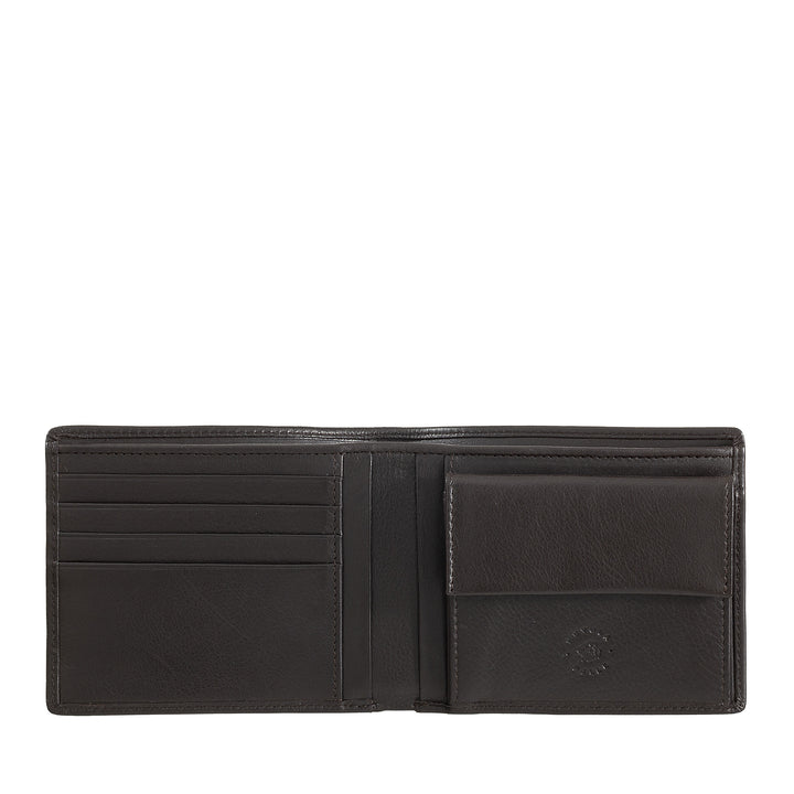 Portefeuille en cuir Nuvola Slim pour homme Nappa avec porte-monnaie et porte-cartes de crédit