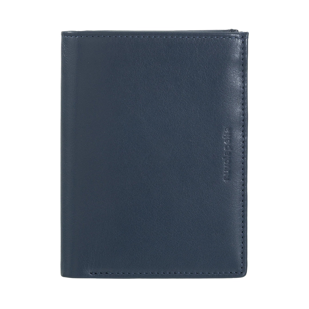 Portefeuille vertical pour homme Nuvola Pelle en cuir Nappa - Portefeuille avec porte-monnaie, fente pour cartes et poches transparentes