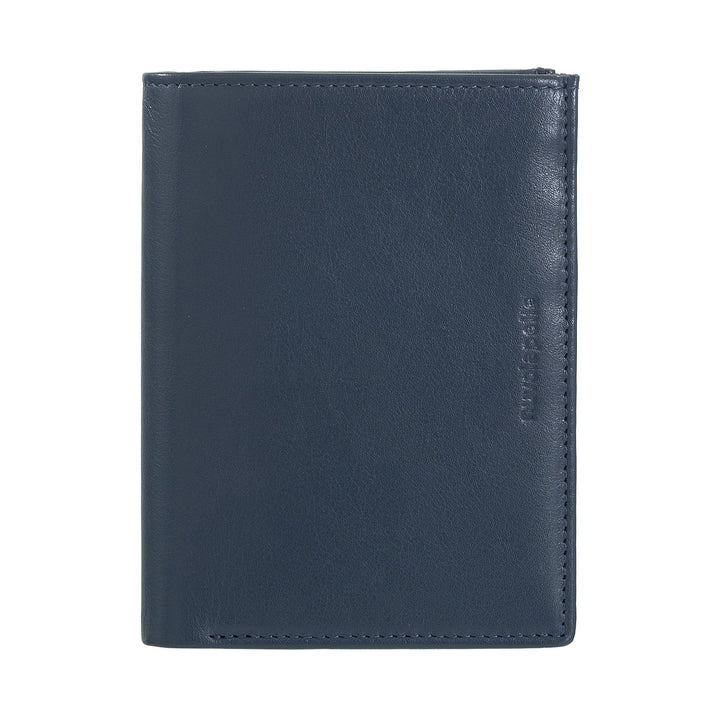 Portefeuille vertical pour homme Nuvola Pelle en cuir Nappa - Portefeuille avec porte-monnaie, fente pour cartes et poches transparentes