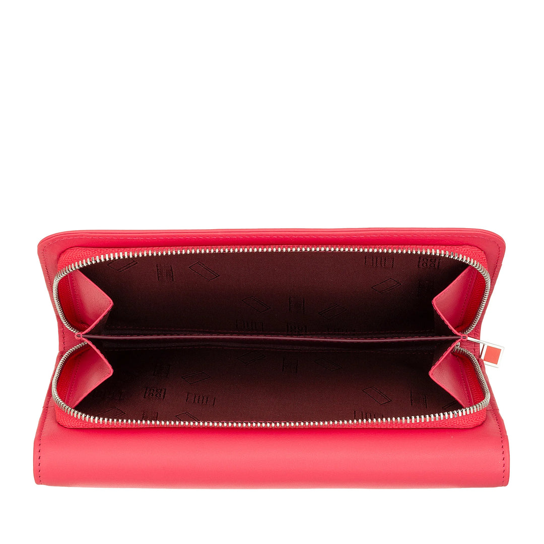 DUDU Grand portefeuille pour femme en cuir véritable, blindé RFID, portefeuilles avec porte-monnaie à fermeture éclair, plusieurs compartiments